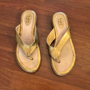 BOC sandals flip flops gold